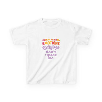 "I'm Working On My Emotions, Don't Upset Me" - Kids Autism Awareness T-Shirt Printify