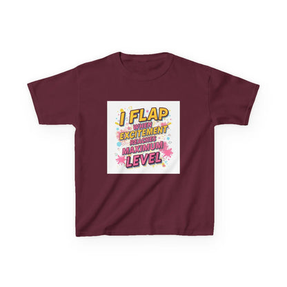 "I Flap When Excitement Reaches Maximum Level" - Kids Autism Awareness T-Shirt Printify