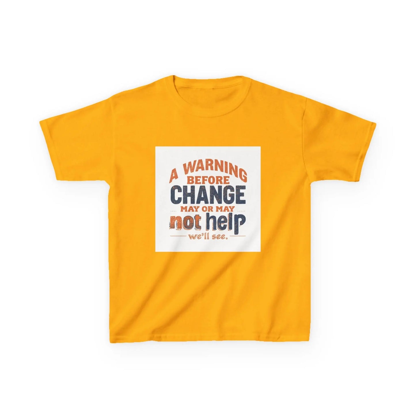 “A Warning Before Change May Or May Not Help” - Kids Autism Awareness T-Shirt Printify