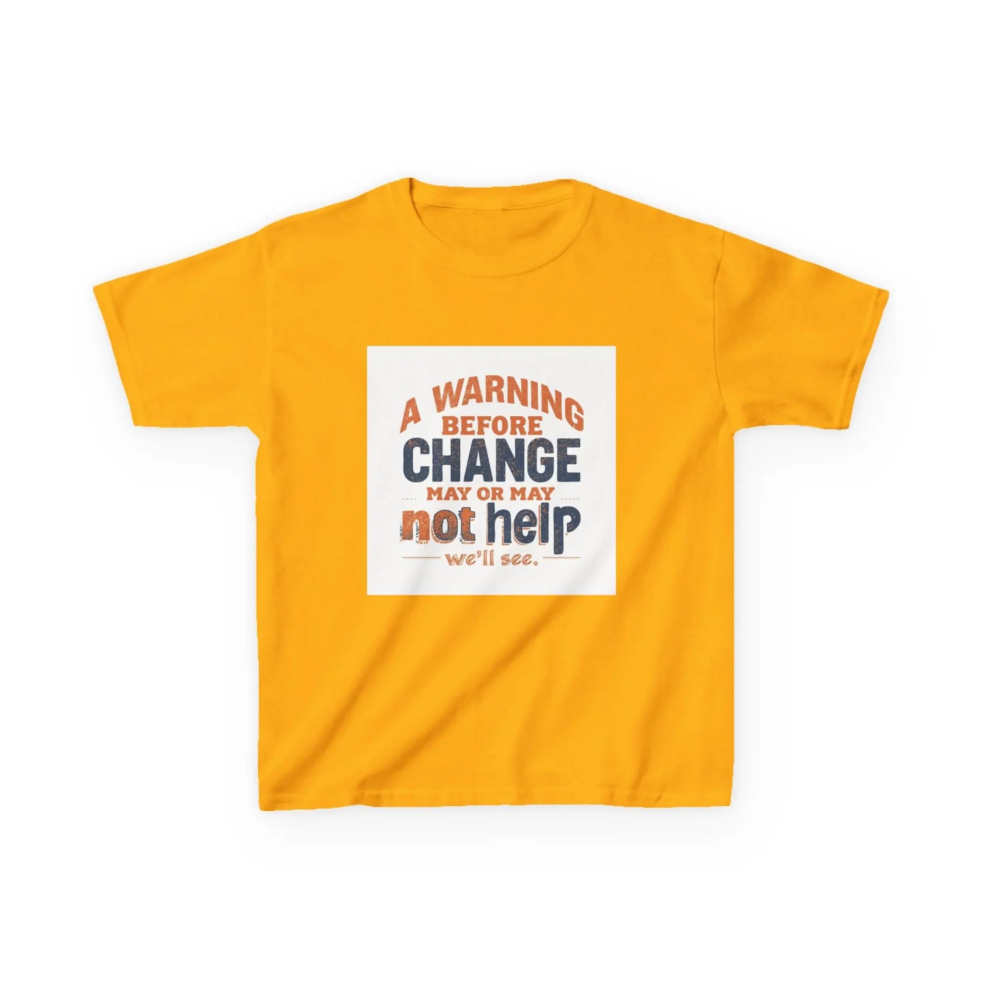 “A Warning Before Change May Or May Not Help” - Kids Autism Awareness T-Shirt Printify