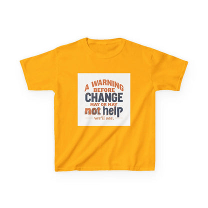 “A Warning Before Change May Or May Not Help” - Kids Autism Awareness T-Shirt Printify