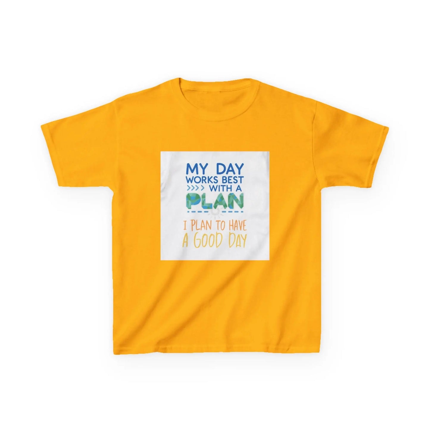 “My Day Works Best With a Plan” - Kids Autism Awareness T-Shirt Printify