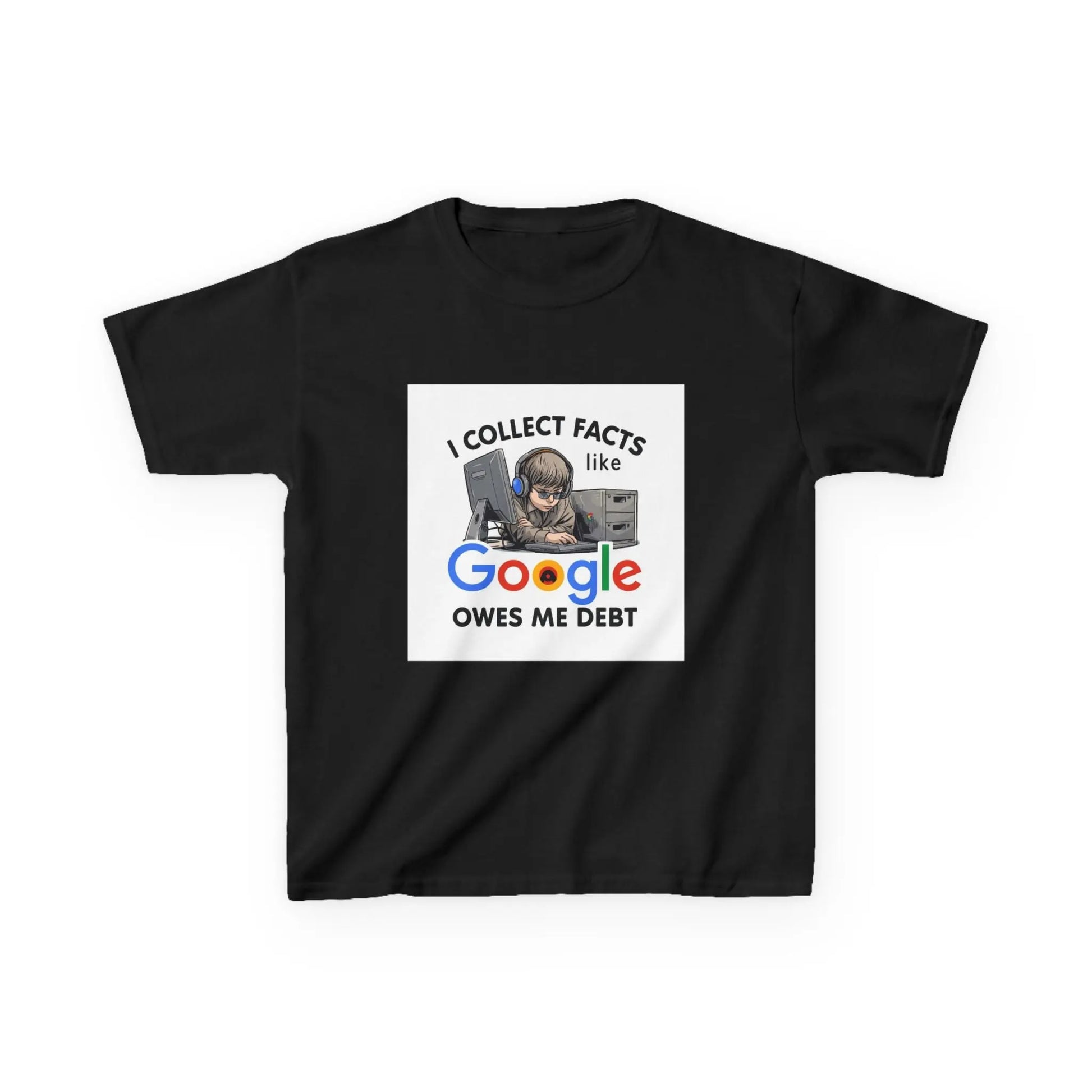 “I Collect Facts Like Google Owes Me Debt” - Kids Autism Awareness T-Shirt Printify
