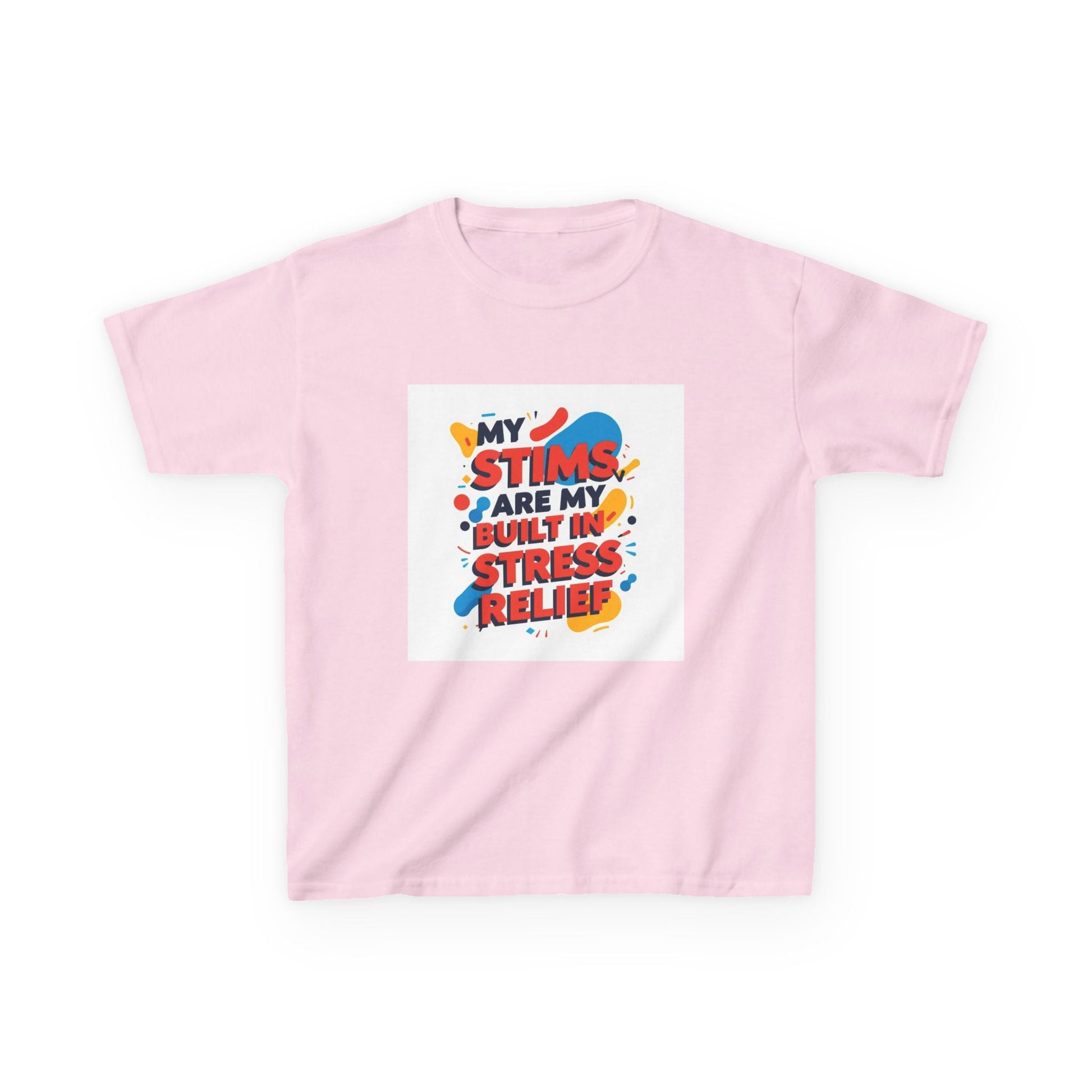 "My Stims Are My Built-in Stress Relief"- Kids Autism Awareness T-Shirt Printify