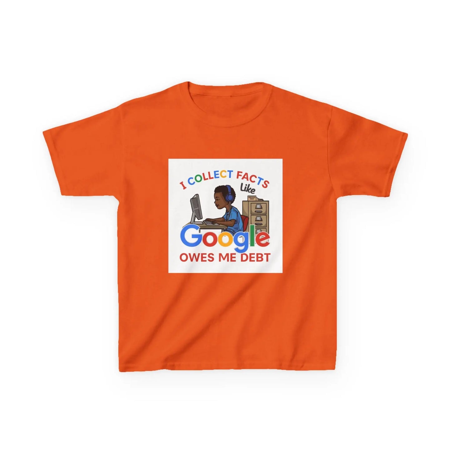 "I Collect Facts Like Google Owes Me Debt" - Kids Autism Awareness T-Shirt Printify