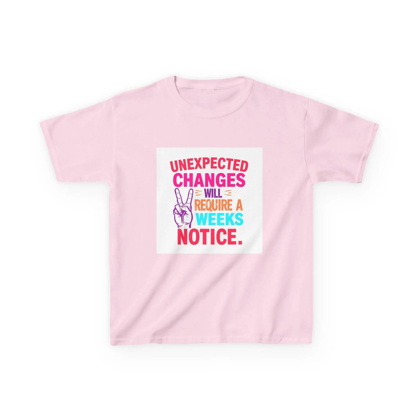 “Unexpected Changes Will Require A 2 Weeks Notice” - Kids Autism Awareness T-Shirt Printify
