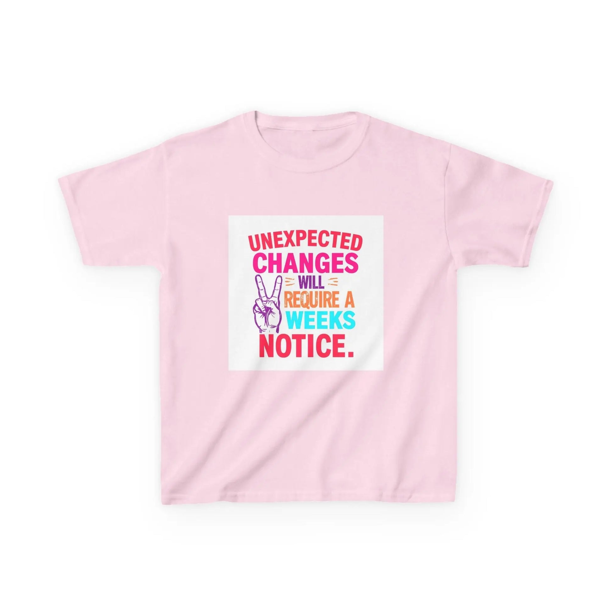 “Unexpected Changes Will Require A 2 Weeks Notice” - Kids Autism Awareness T-Shirt Printify