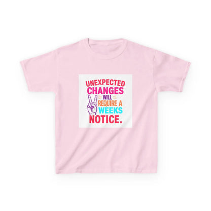 “Unexpected Changes Will Require A 2 Weeks Notice” - Kids Autism Awareness T-Shirt Printify