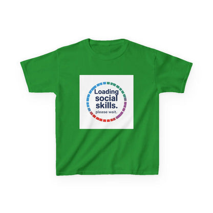 "Loading Social Skills. Please Wait." - Kids Autism Awareness T-Shirt Printify