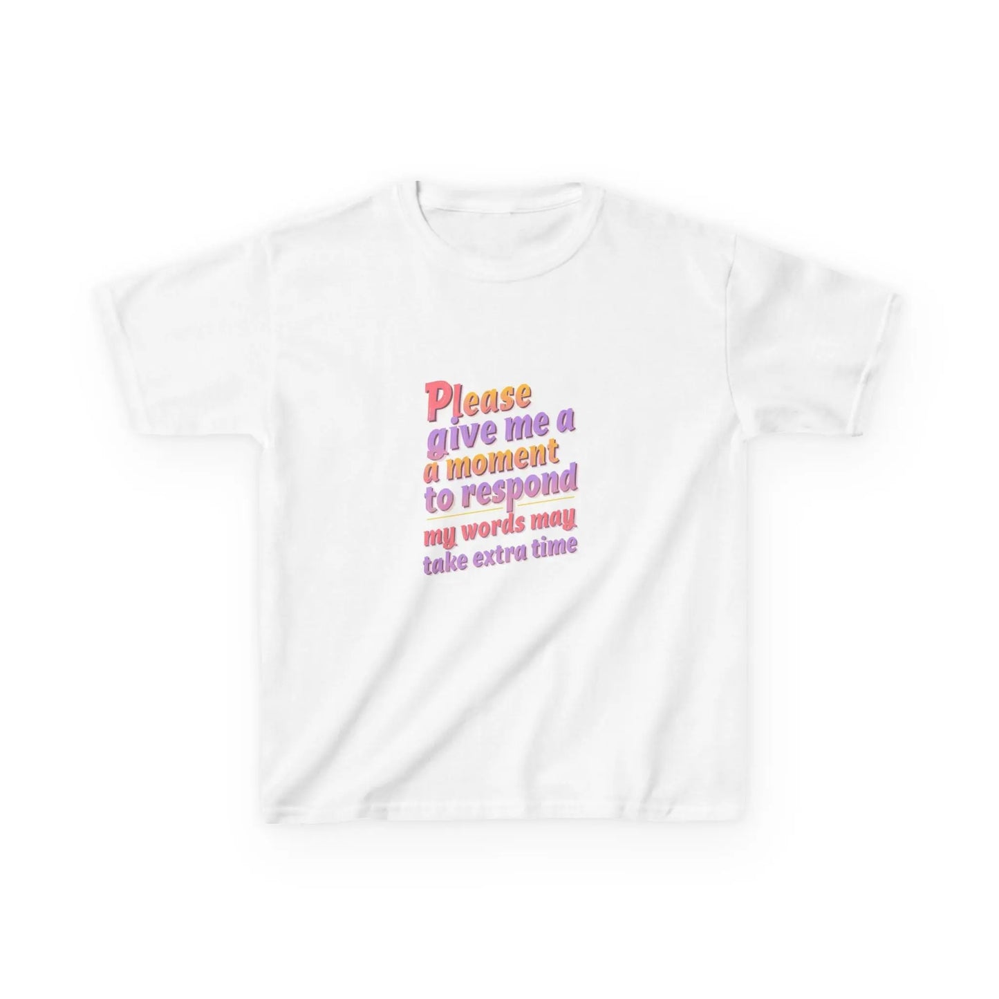 "Please give me a moment to respond" - Kids Autism Awareness T-Shirt Printify