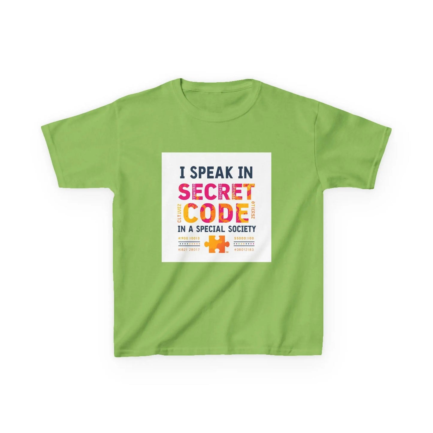 "I Speak in Secret Code" - Kids Autism Awareness T-Shirt Printify