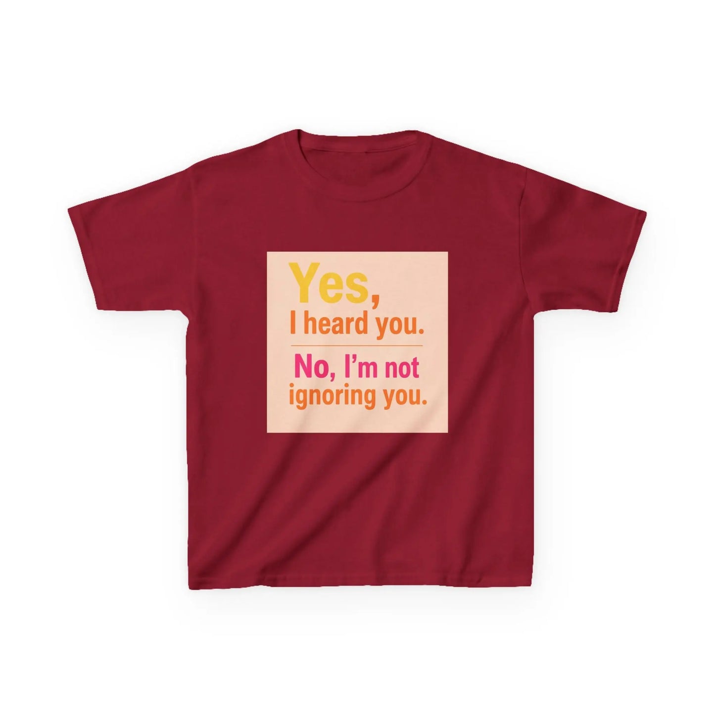 "Yes, I heard you. No, I’m not ignoring you." - Kids Autism Awareness T-Shirt Printify
