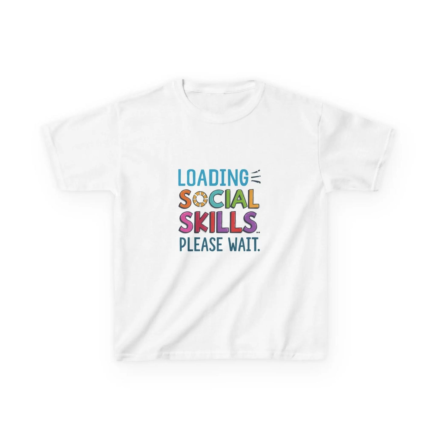 "Loading Social Skills Please Wait" - Kids Autism Awareness T-Shirt Printify
