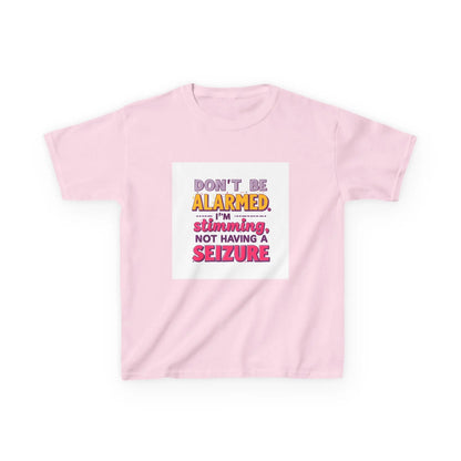 "Don't Be Alarmed I'm Stimulating Not Having a Seizure" - Kids Autism Awareness T-Shirt Printify