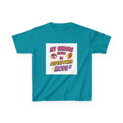 "My Senses Work in Superpower Mode" - Kids Autism Awareness T-Shirt Printify
