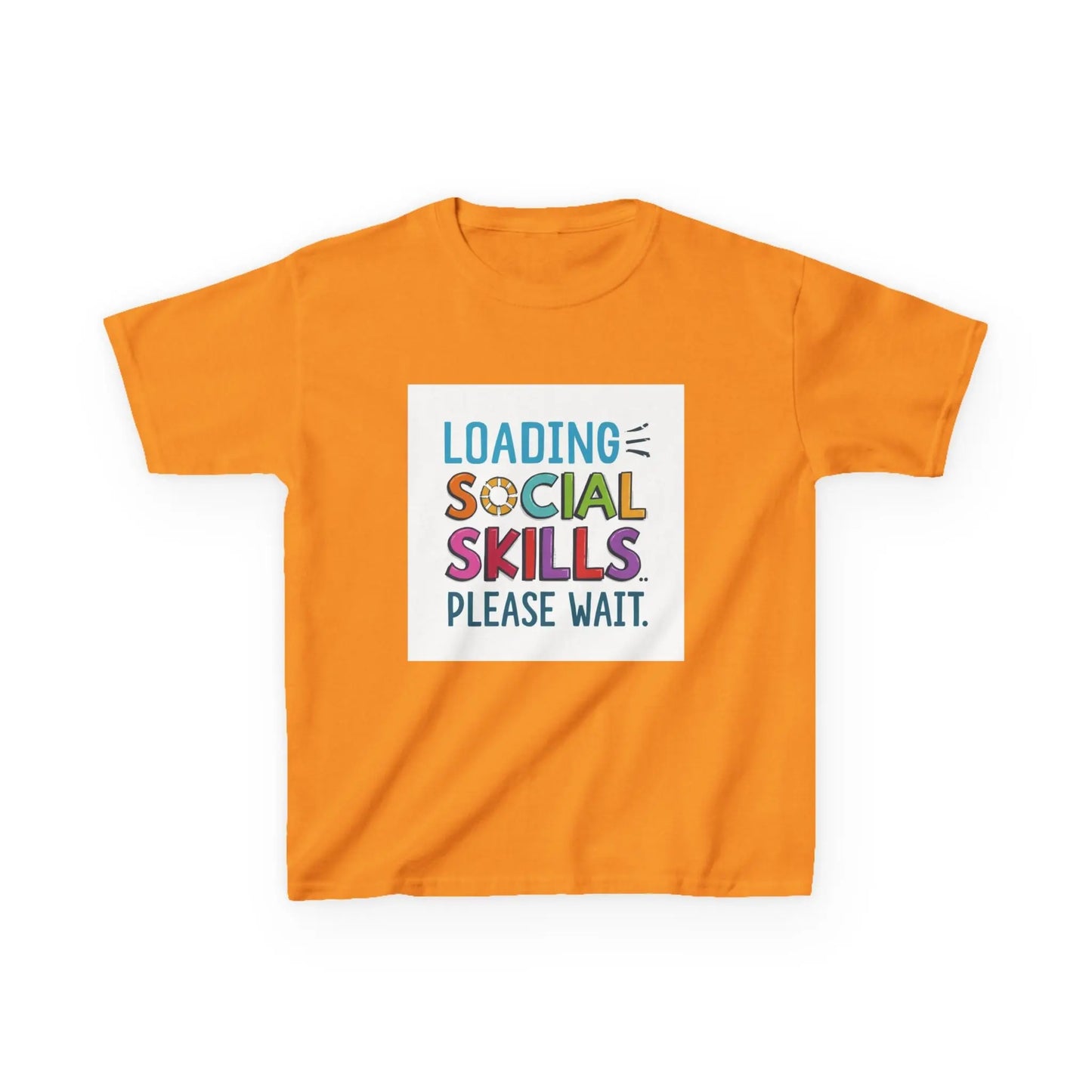 "Loading Social Skills Please Wait" - Kids Autism Awareness T-Shirt Printify