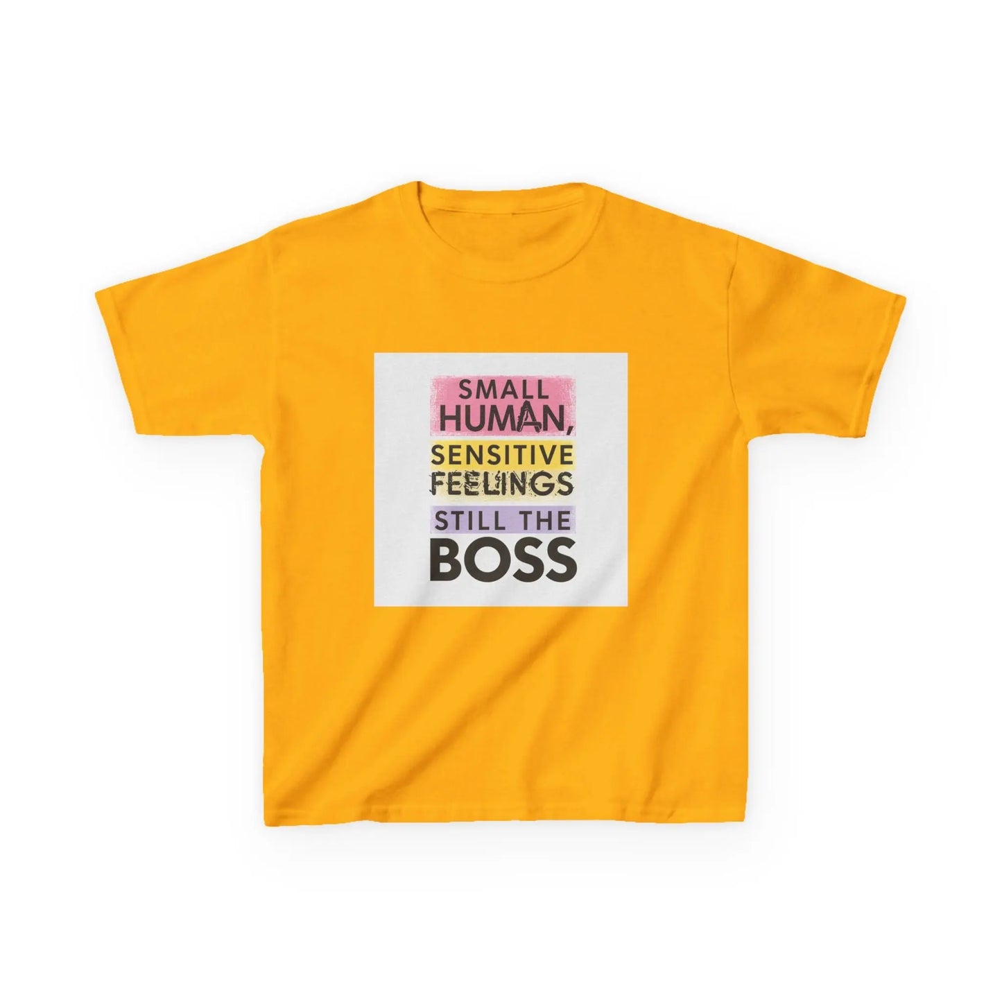 "Small Human, Sensitive Feelings, Still the Boss" - Kids Autism Awareness T-Shirt Printify