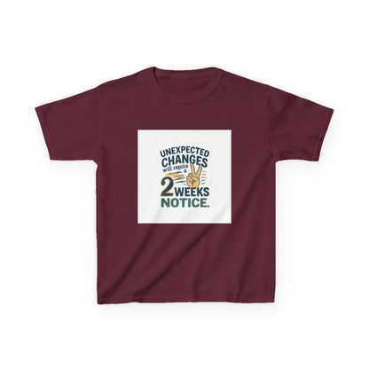 "Unexpected Changes Require 2 Weeks Notice" - Kids Autism Awareness T-Shirt Printify