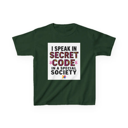 "I Speak in Secret Code" - Kids Autism Awareness T-Shirt Printify