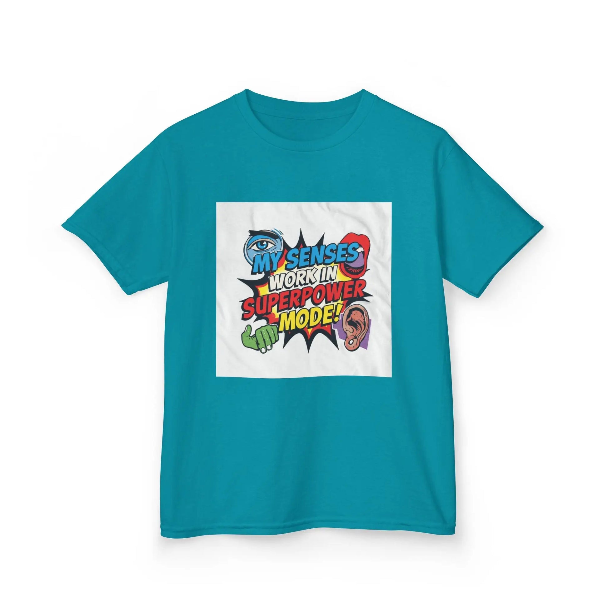 "My Senses Work In Superpower Mode" - Kids Autism Awareness T-Shirt Printify