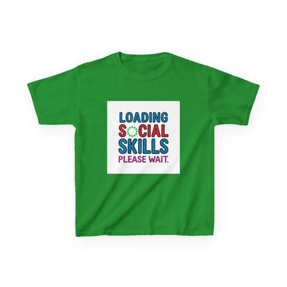 "Loading Social Skills, Please Wait" - Kids Autism Awareness T-Shirt Printify