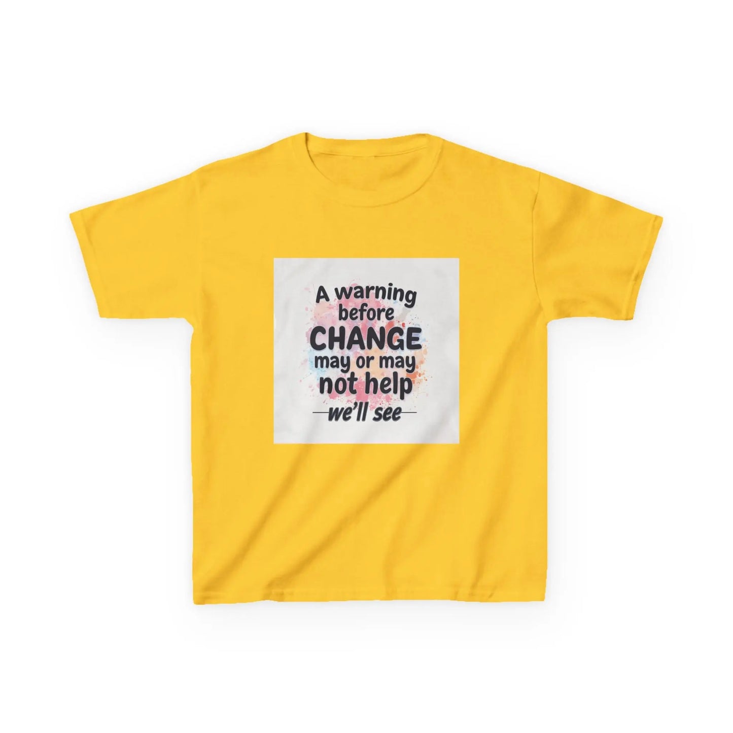 "A warning before CHANGE may or may not help — we'll see" - Kids Autism Awareness T-Shirt Printify