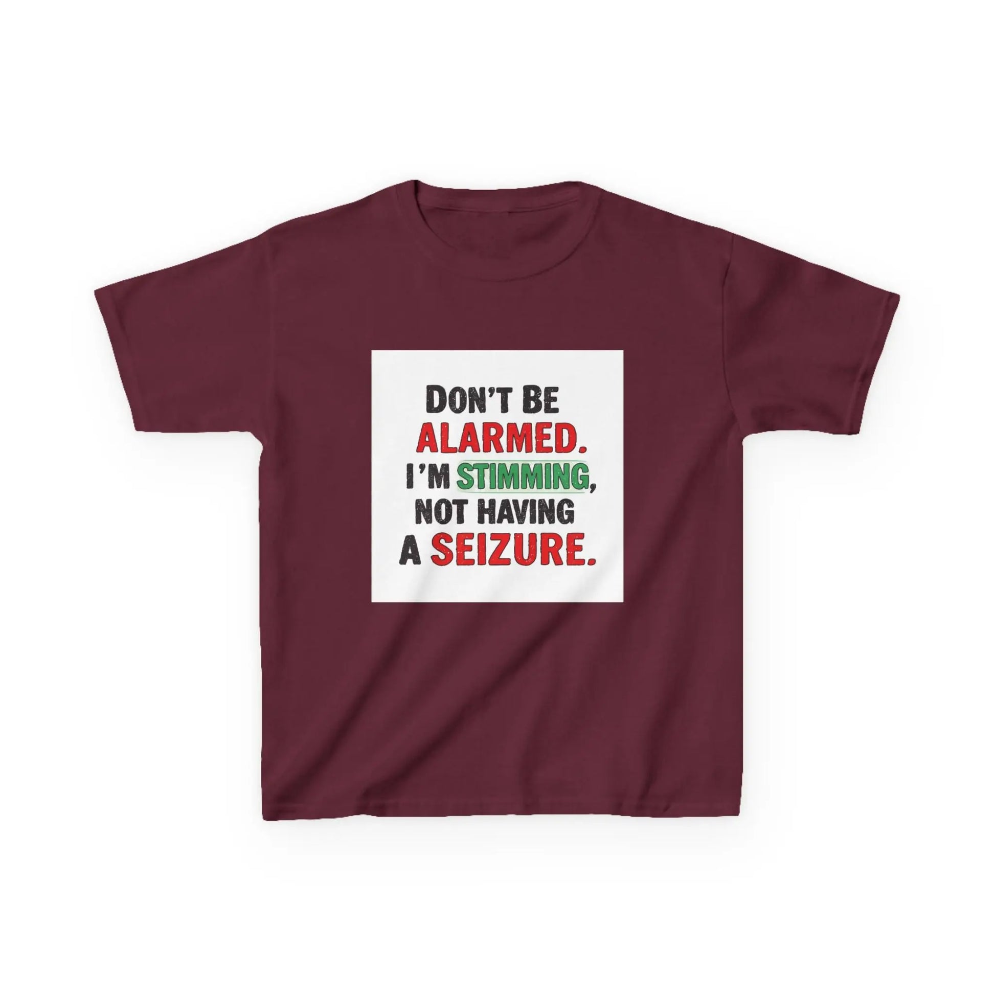 "Don't Be Alarmed. I'm Stimming, Not Having a Seizure." - Kids Autism Awareness T-Shirt Printify