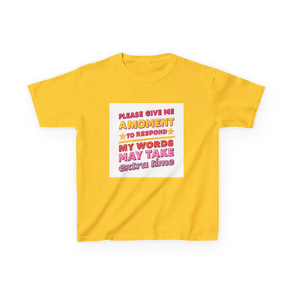 "Please Give Me a Moment to Respond" - Kids Autism Awareness T-Shirt Printify