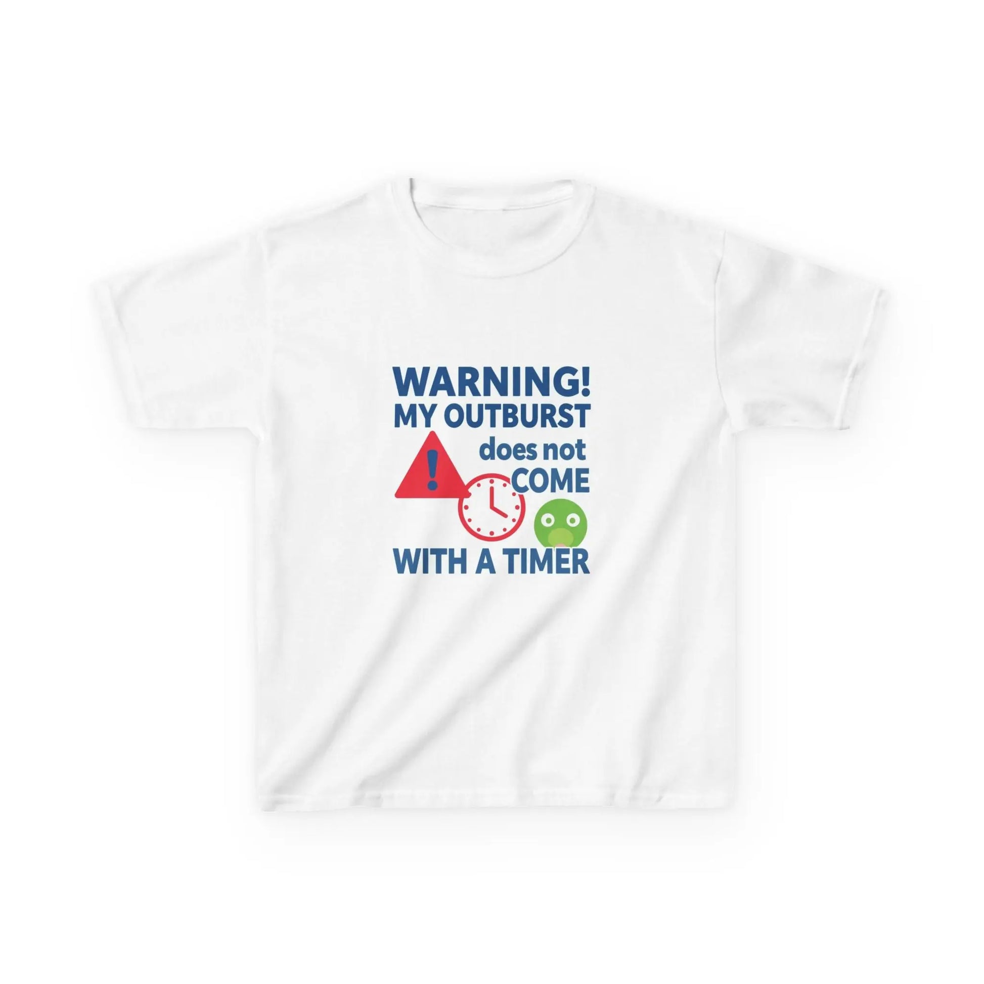 "Warning! My Outburst Does Not Come With A Timer" - Kids Autism Awareness T-Shirt Printify