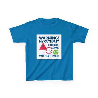 "Warning! My Outburst Does Not Come With A Timer" - Kids Autism Awareness T-Shirt Printify