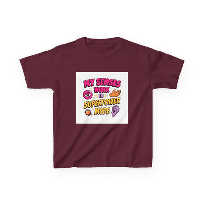"My Senses Work in Superpower Mode" - Kids Autism Awareness T-Shirt Printify