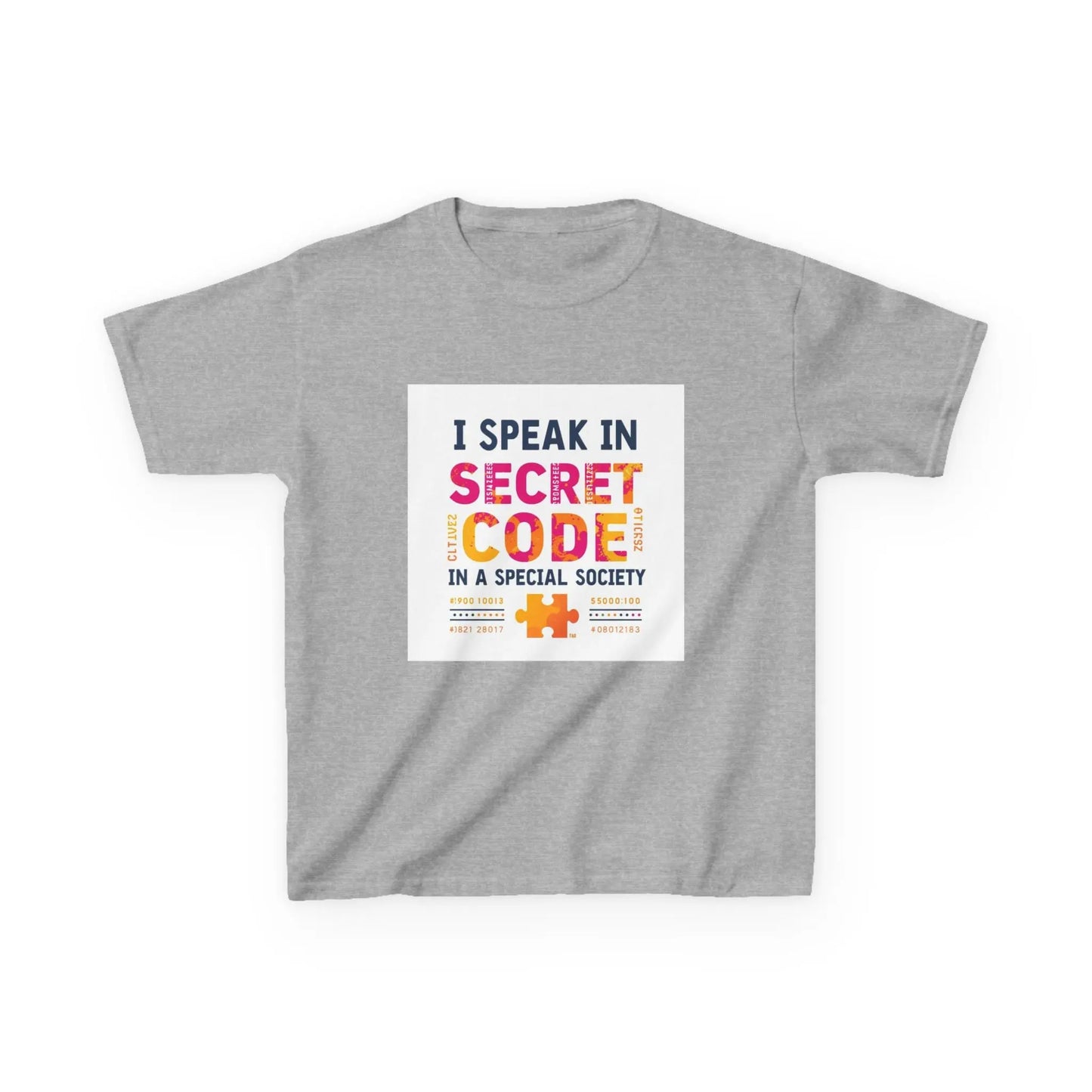 "I Speak in Secret Code" - Kids Autism Awareness T-Shirt Printify