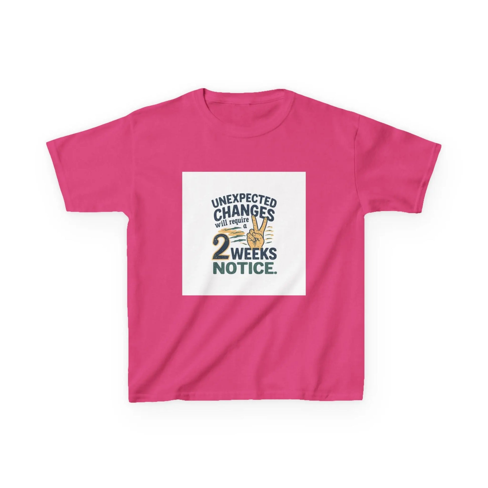 "Unexpected Changes Require 2 Weeks Notice" - Kids Autism Awareness T-Shirt Printify