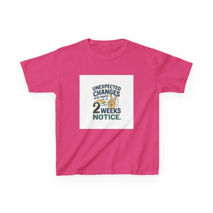 "Unexpected Changes Require 2 Weeks Notice" - Kids Autism Awareness T-Shirt Printify