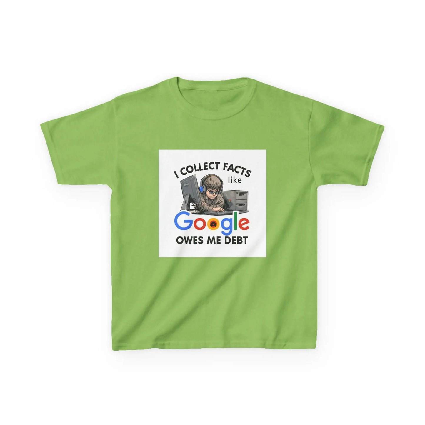 “I Collect Facts Like Google Owes Me Debt” - Kids Autism Awareness T-Shirt Printify