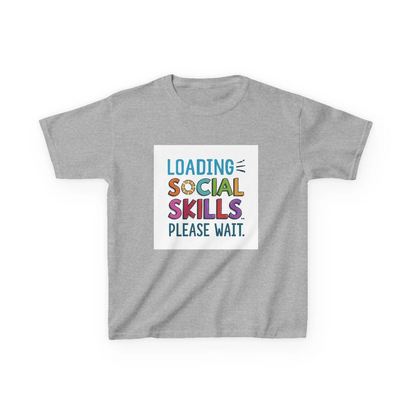 "Loading Social Skills Please Wait" - Kids Autism Awareness T-Shirt Printify