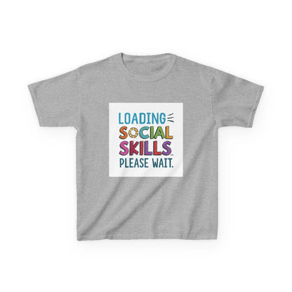 "Loading Social Skills Please Wait" - Kids Autism Awareness T-Shirt Printify