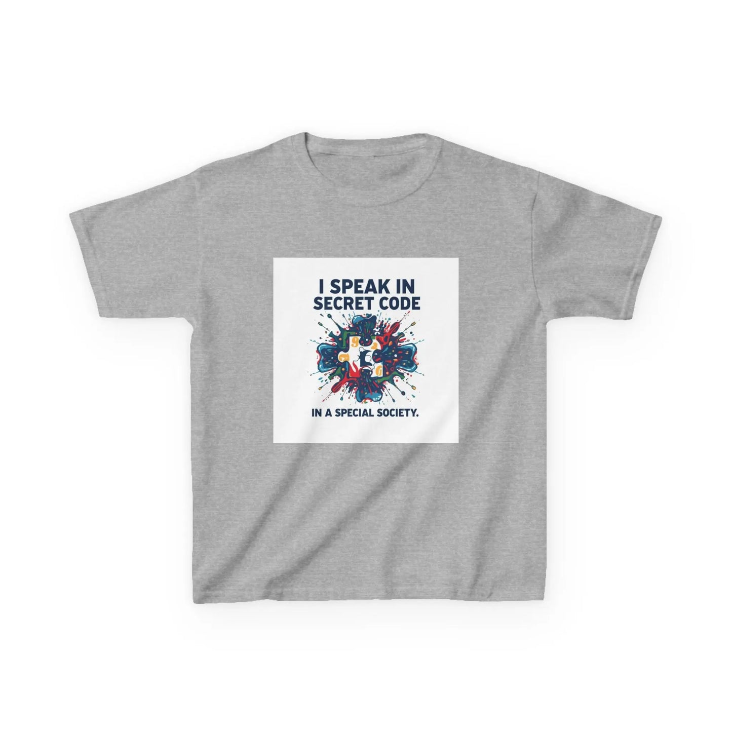 "I Speak in Secret Code" - Kids Autism Awareness T-Shirt Printify