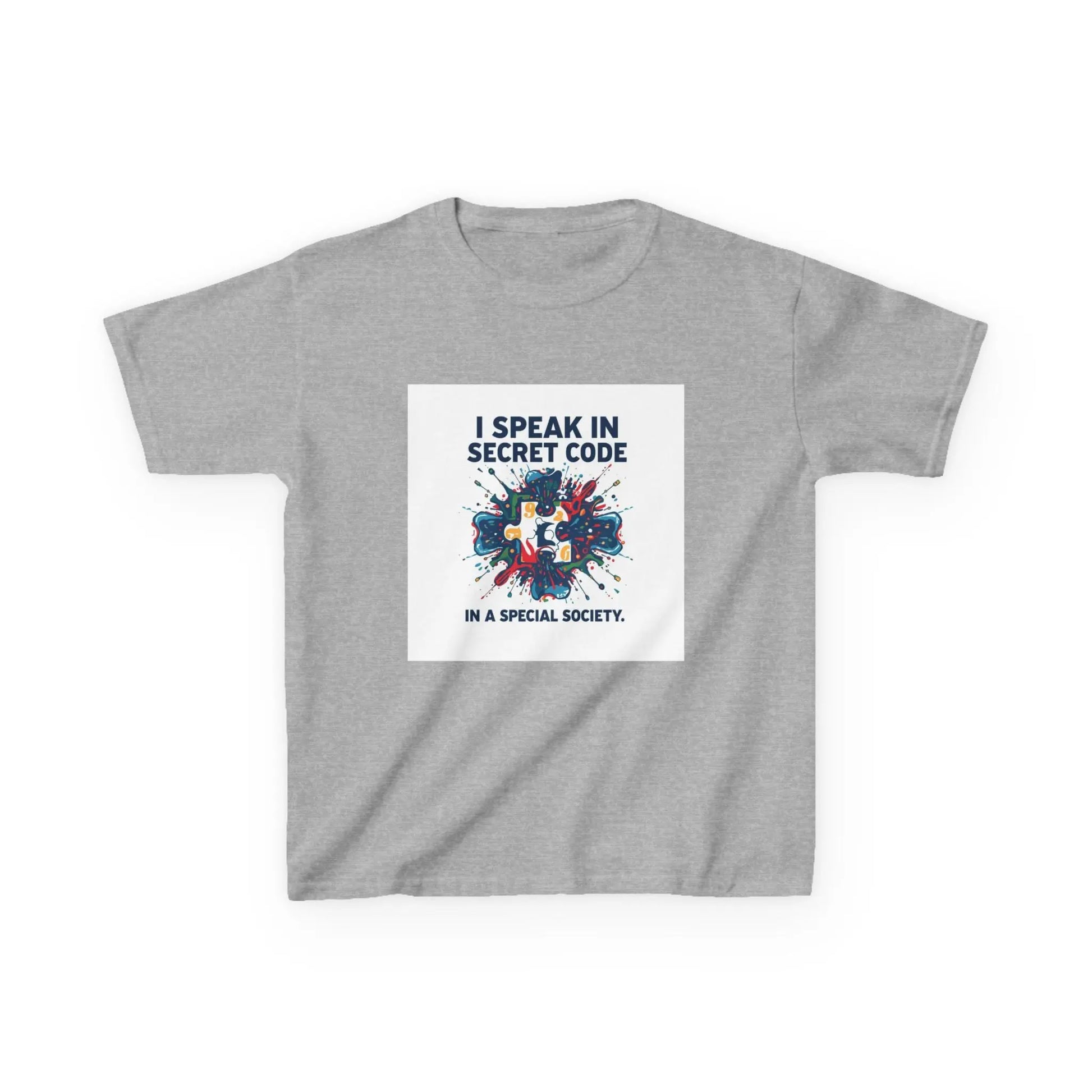 "I Speak in Secret Code" - Kids Autism Awareness T-Shirt Printify