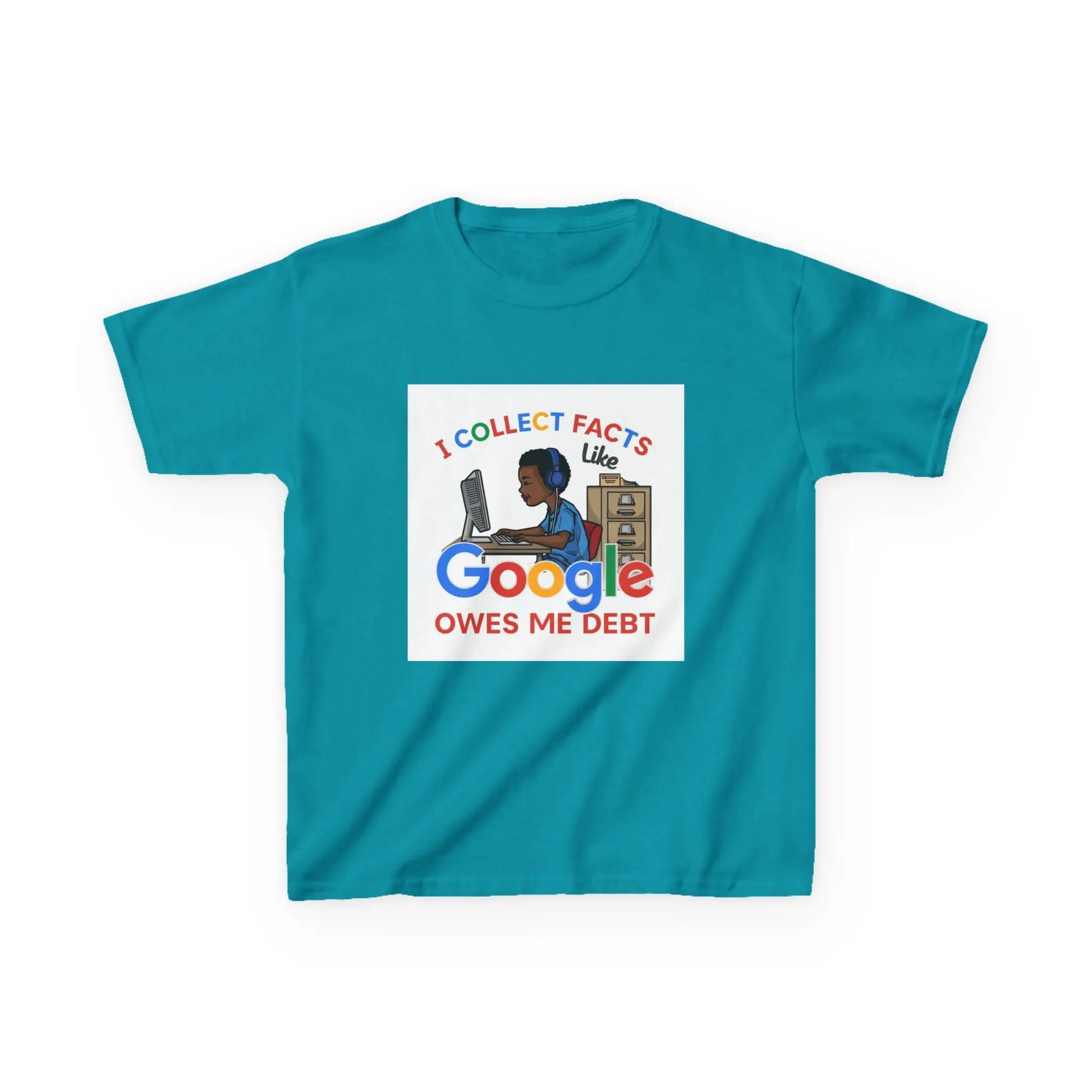 "I Collect Facts Like Google Owes Me Debt" - Kids Autism Awareness T-Shirt Printify