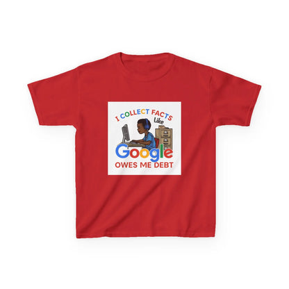"I Collect Facts Like Google Owes Me Debt" - Kids Autism Awareness T-Shirt Printify