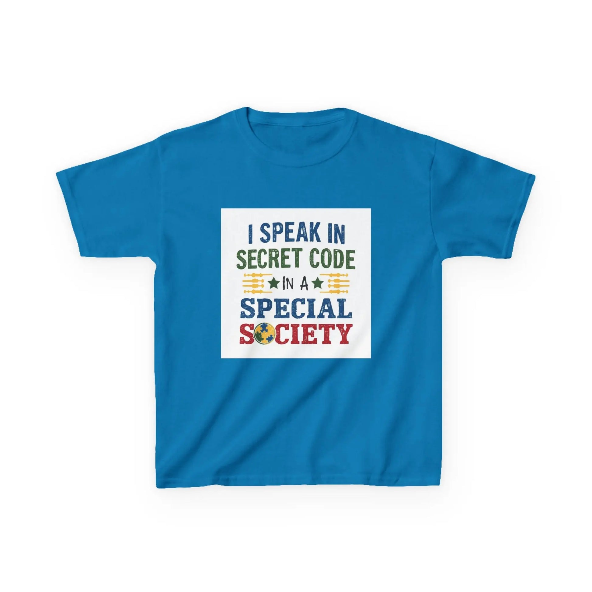 "I Speak in Secret Code" - Kids Autism Awareness T-Shirt Printify