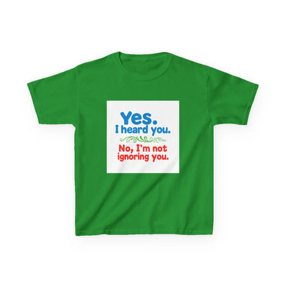 "Yes I Heard You, No I'm Not Ignoring You" - Kids Autism Awareness T-Shirt Printify