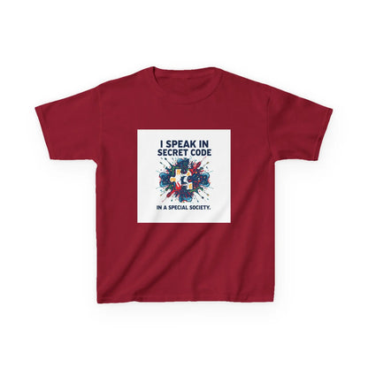 "I Speak in Secret Code" - Kids Autism Awareness T-Shirt Printify