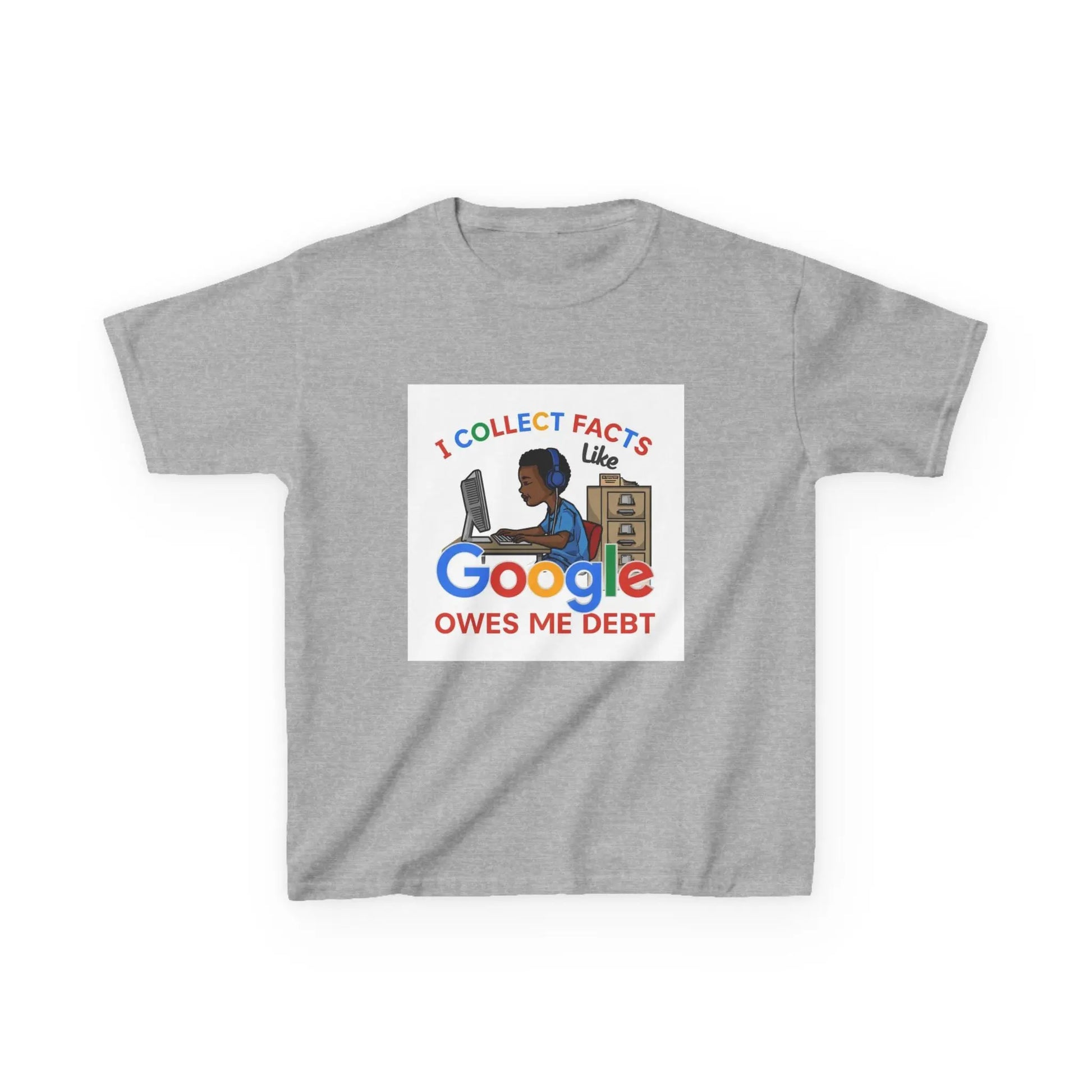 "I Collect Facts Like Google Owes Me Debt" - Kids Autism Awareness T-Shirt Printify