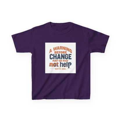 “A Warning Before Change May Or May Not Help” - Kids Autism Awareness T-Shirt Printify