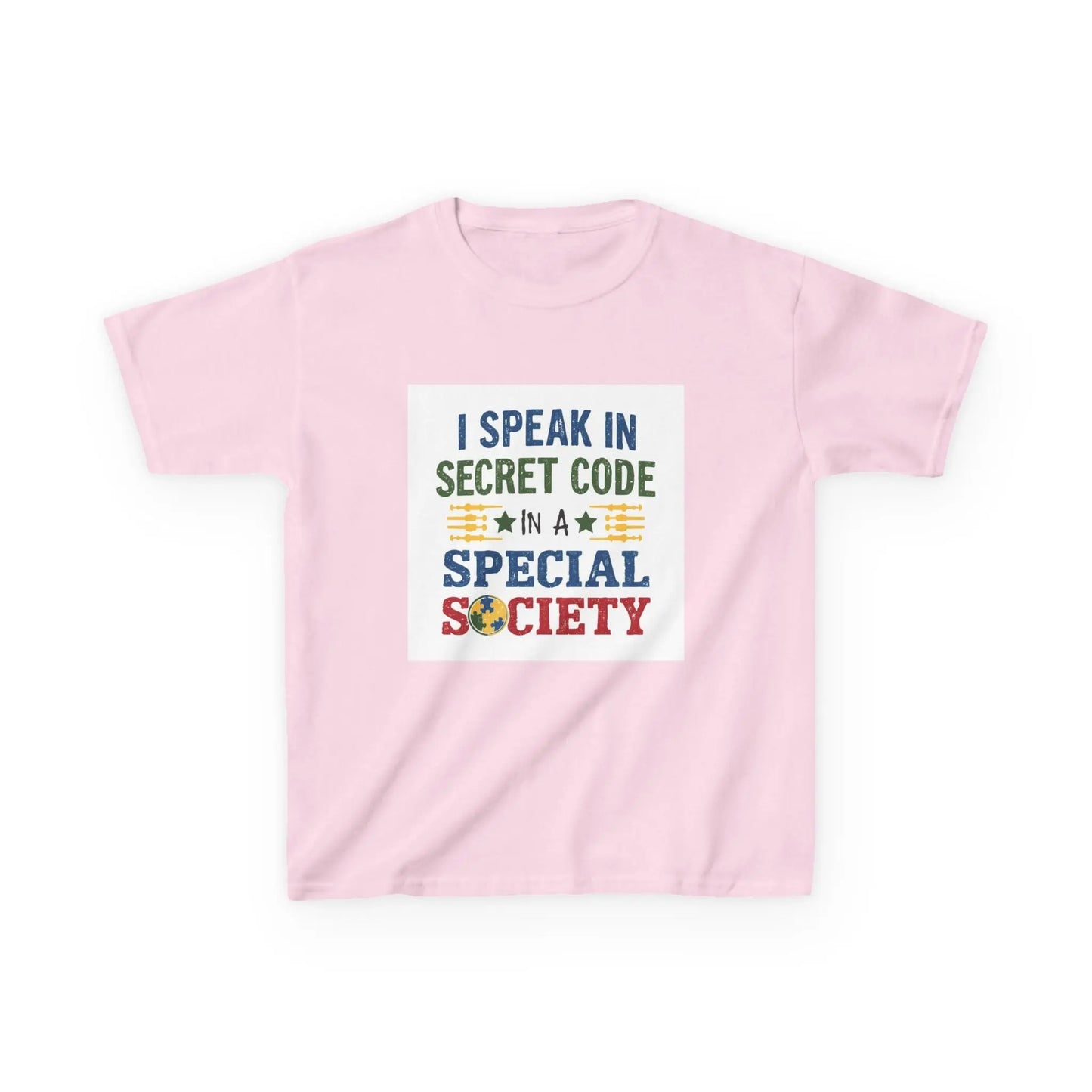 "I Speak in Secret Code" - Kids Autism Awareness T-Shirt Printify