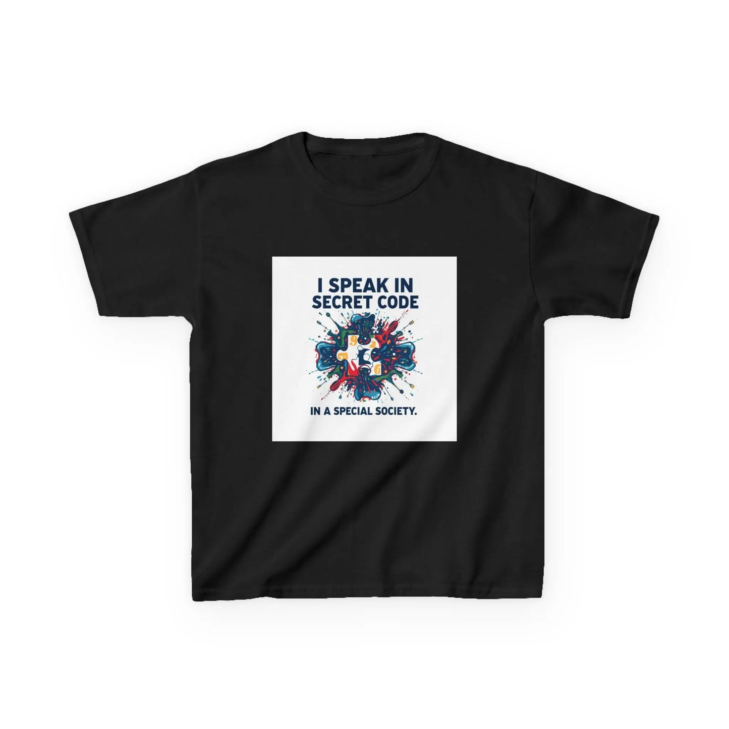"I Speak in Secret Code" - Kids Autism Awareness T-Shirt Printify