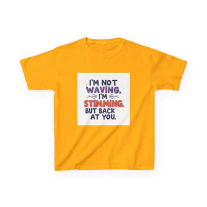 “I’m Not Waving, I’m Stimming” - Kids Autism Awareness T-Shirt Printify