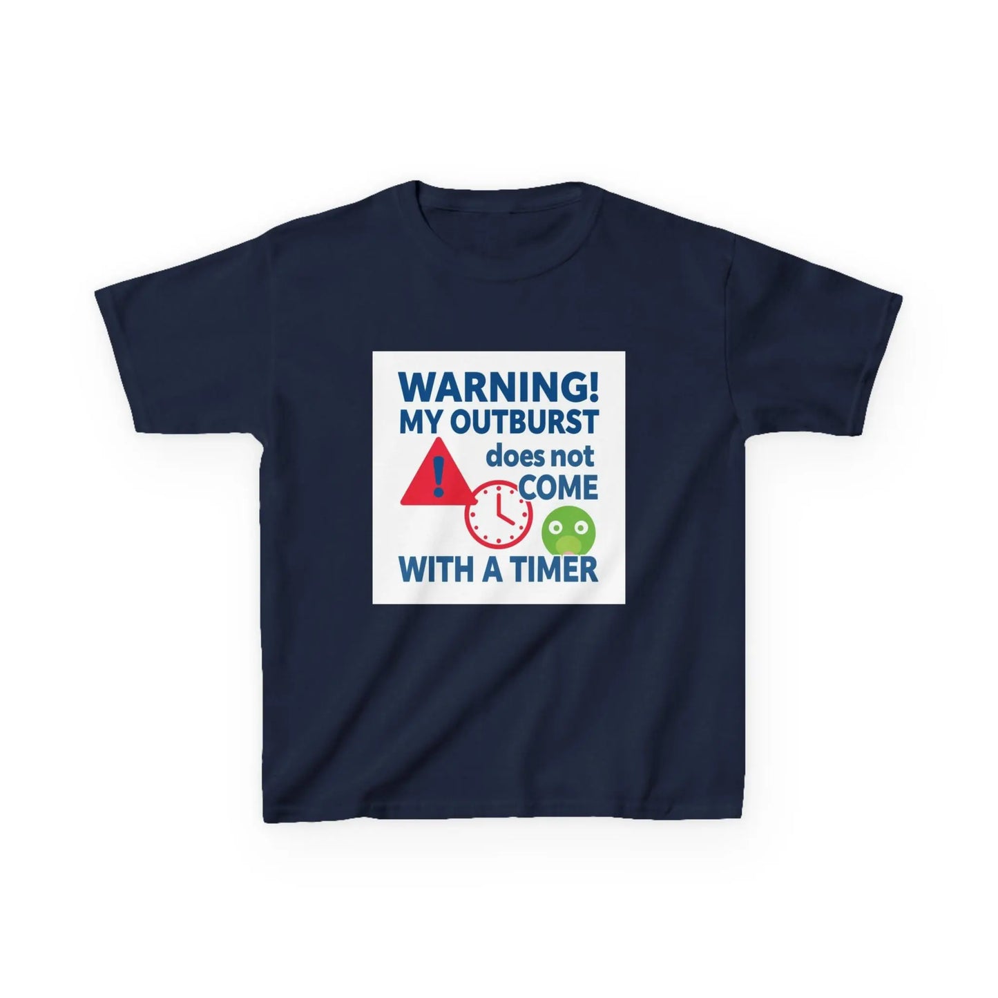"Warning! My Outburst Does Not Come With A Timer" - Kids Autism Awareness T-Shirt Printify